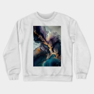 Wild Spirit - Abstract Alcohol Ink Resin Art Crewneck Sweatshirt